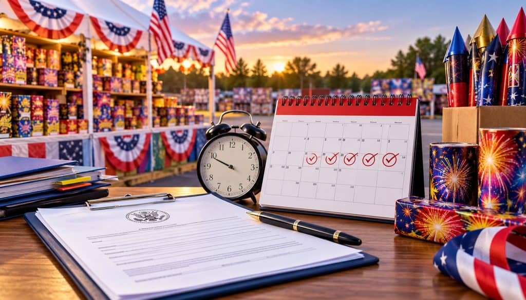 Fireworks permit calendar and seasonal sales planning